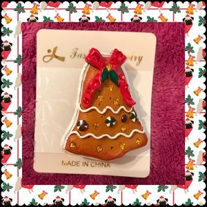 Holiday Bell W/ Bow Pin/Brooch